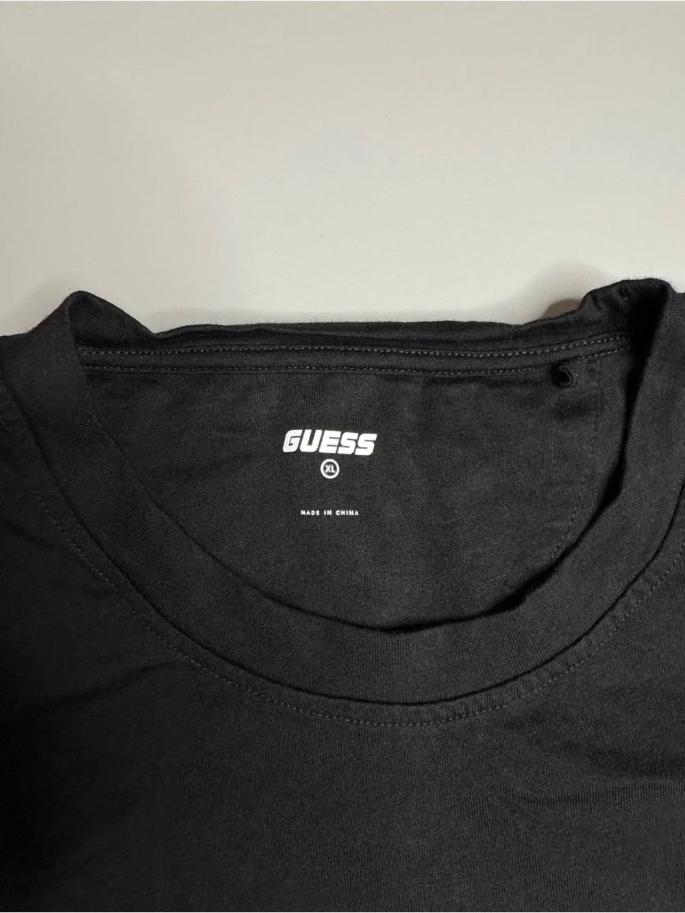 Guess Black Short Sleeve Tee with Patterned Pocket - Picture 2 of 5